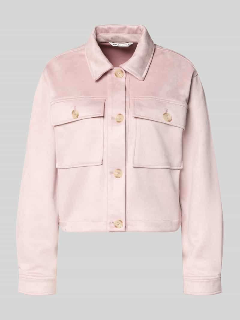 Kurtka w skórzanym wyglądzie o kroju regular fit z kieszeniami z klapką na piersi model 'BELICIA LIFE'