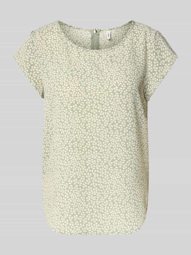 Bluzka o kroju relaxed fit z tkaniny crêpe model 'VIC'