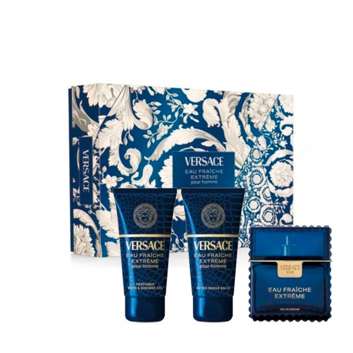 Versace Man Eau Fraiche Extreme 50ml woda perfumowana + 50ml żel do mycia + 50ml balsam po goleniu