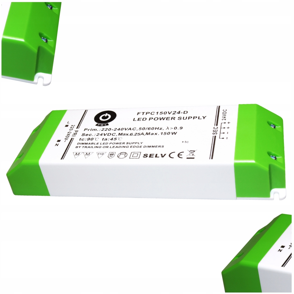 FORMAT Zasilacz Led 150W 24V 6.25A Pos Transor Dimming Ac Pfc