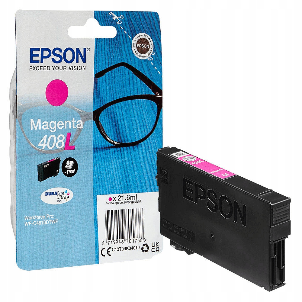 Epson Tusz T09K340, 408L, Magenta, 21.6ml