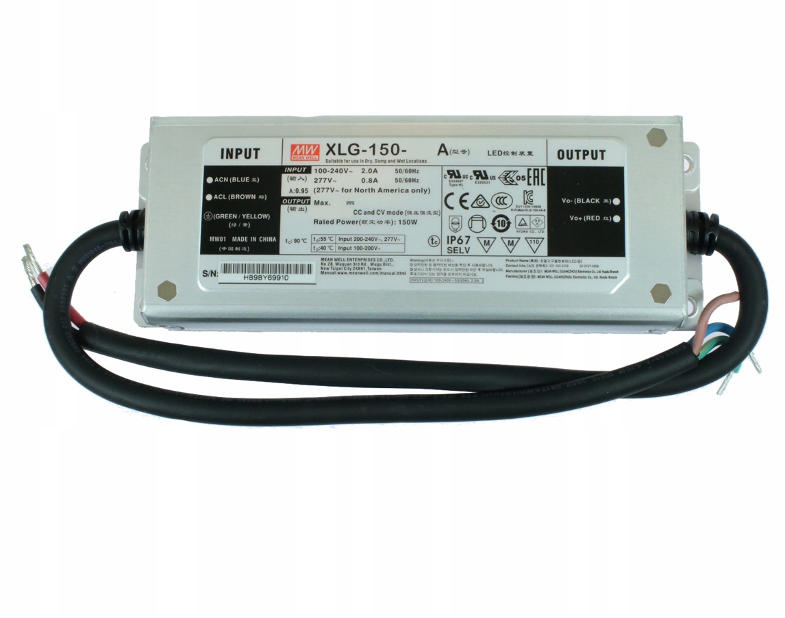 Zasilacz Led Mean Well 24V 6,25A 150w XLG-150-24