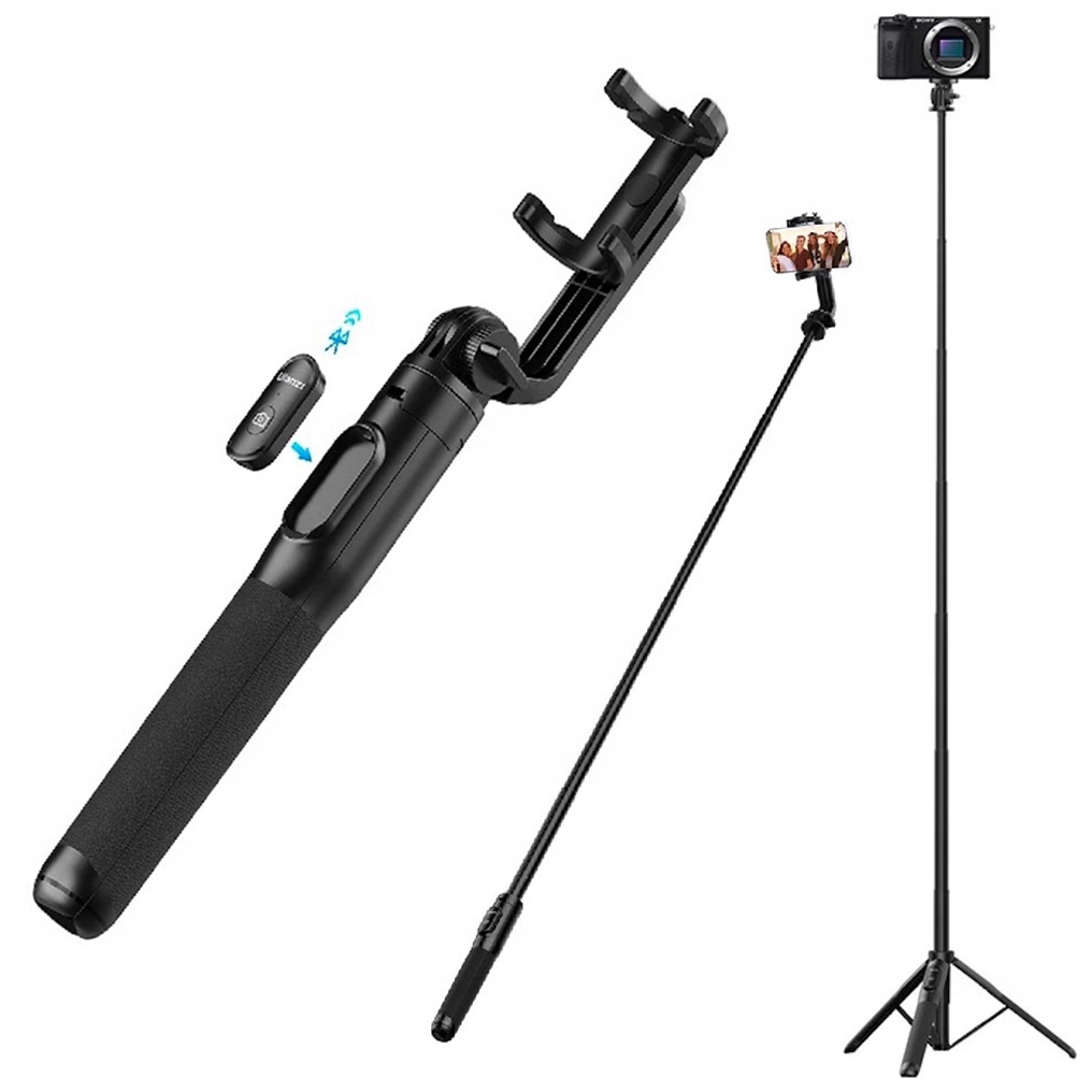 Statyw stołowy Selfie Stick 160 cm z pilotem Bt do smartfona kamery
