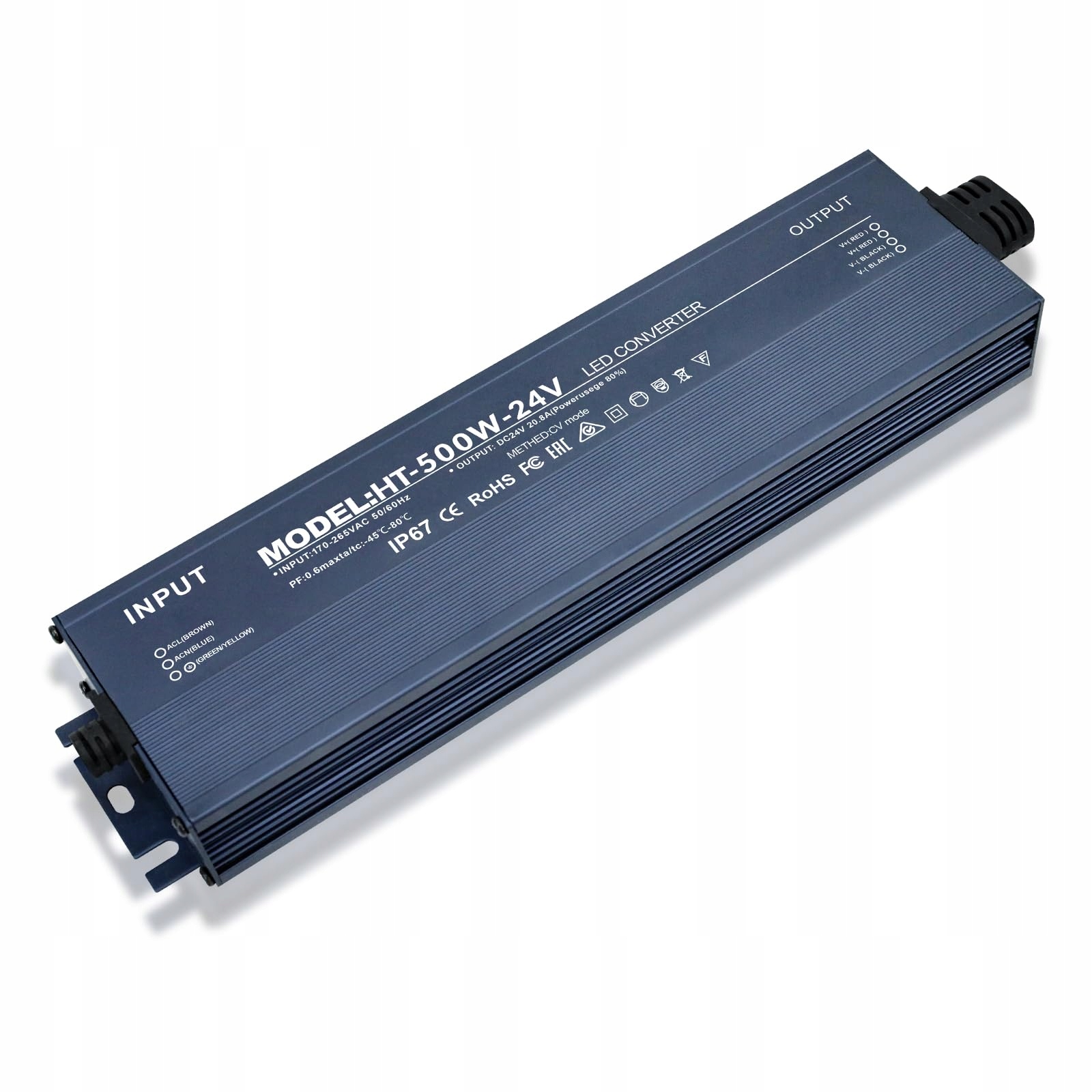 Zasilacz do Led wodoszczelny 24V IP67 21A 500W