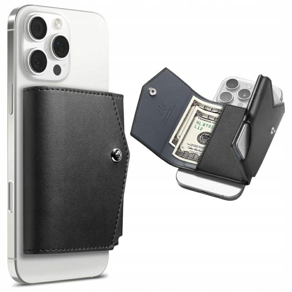 Magnetyczny portfel Spigen Valentinus Pro MagSafe czarny