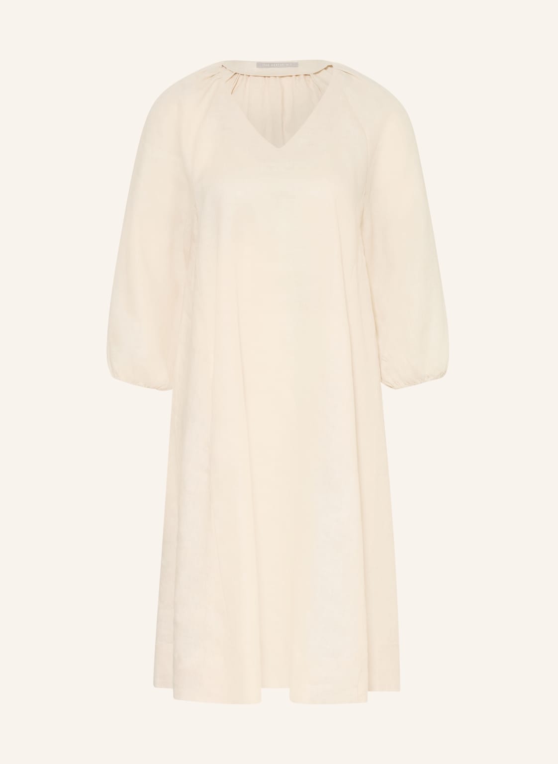 (The Mercer) N.Y. Sukienka Lniana Z Rękawami 3/4 beige