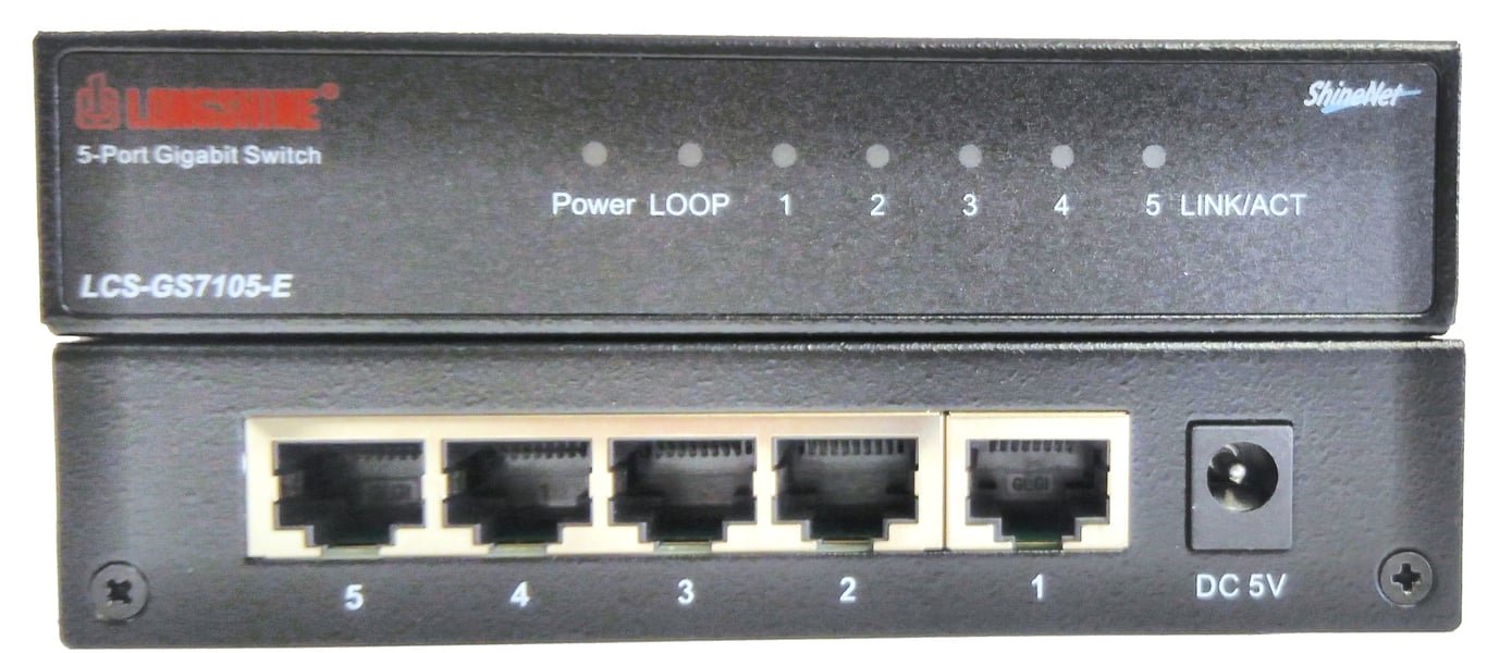 Longshine LCS-GS7105-E przełącznik sieciowy Nie zarządzany Desktop Czarny