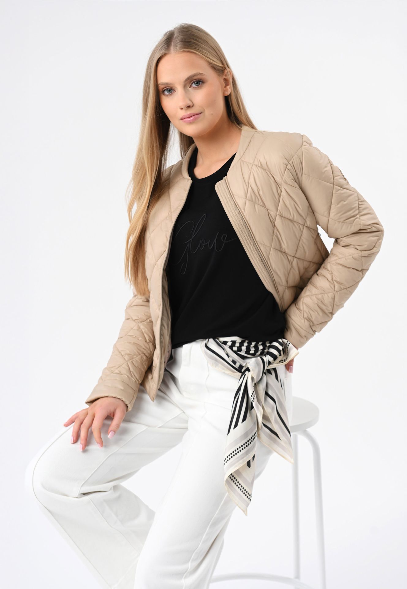 Krótka, pikowana kurtka J-MANOLA