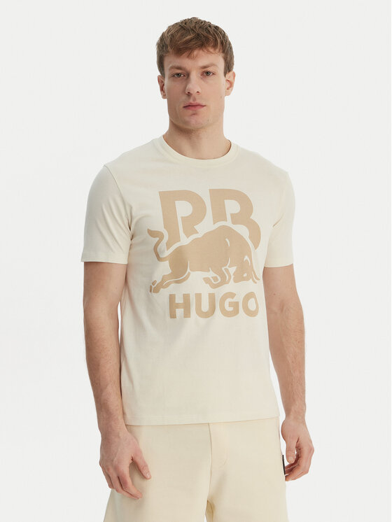HUGO T-Shirt Dlix_RB 50559696 Écru Regular Fit