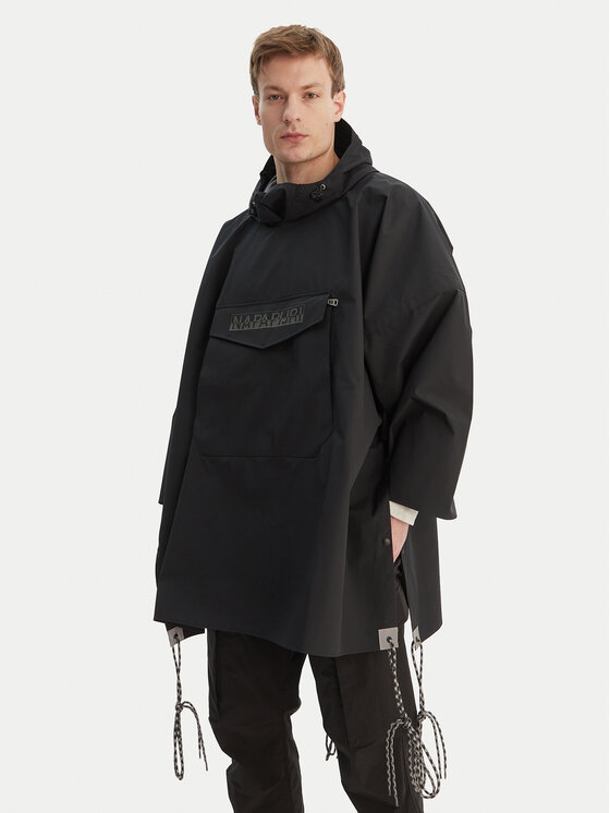Napapijri Kurtka przeciwdeszczowa A-Raincape L NP0A4H4D9411 Czarny Oversize