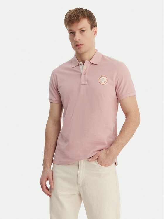 Napapijri Polo E-Clanis NP0A4ID3 Różowy Regular Fit