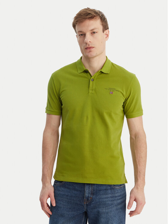 Napapijri Polo Elbas NP0A4GDL Zielony Regular Fit