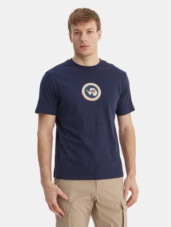 Napapijri T-Shirt S-Phos NP0A4G5A Granatowy Relaxed Fit