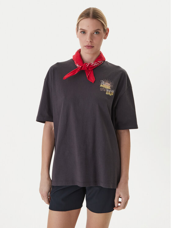 Roxy T-Shirt Hangloose Poster ERJZT06090 Biały Loose Fit