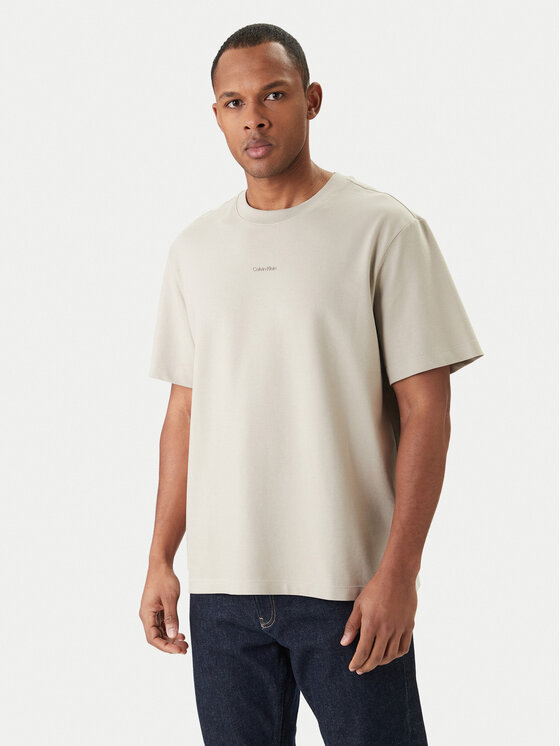 Calvin Klein T-Shirt LV04LC241G Beżowy Regular Fit
