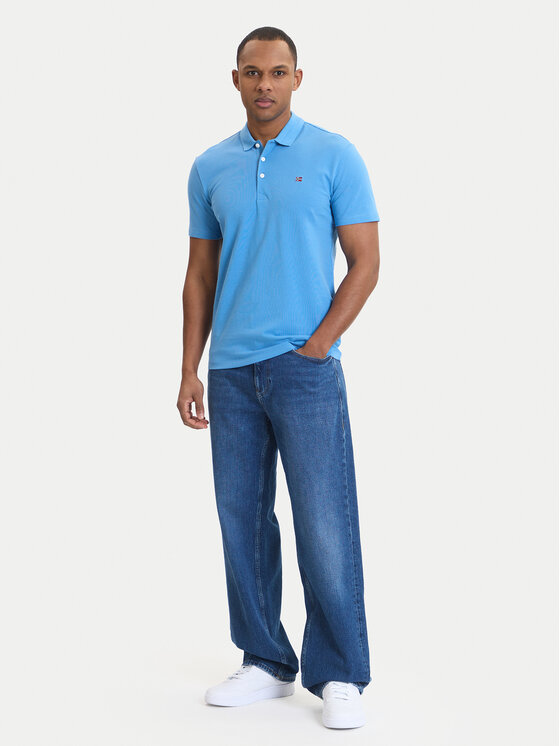 Napapijri Polo Ealis NP0A4H8B Niebieski Regular Fit