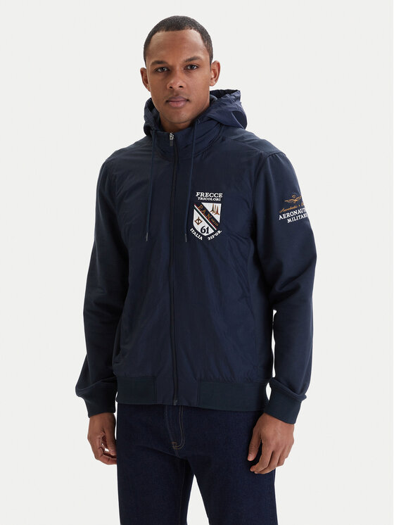 Aeronautica Militare Kurtka przejściowa 261AF0520UF00674 Granatowy Regular Fit