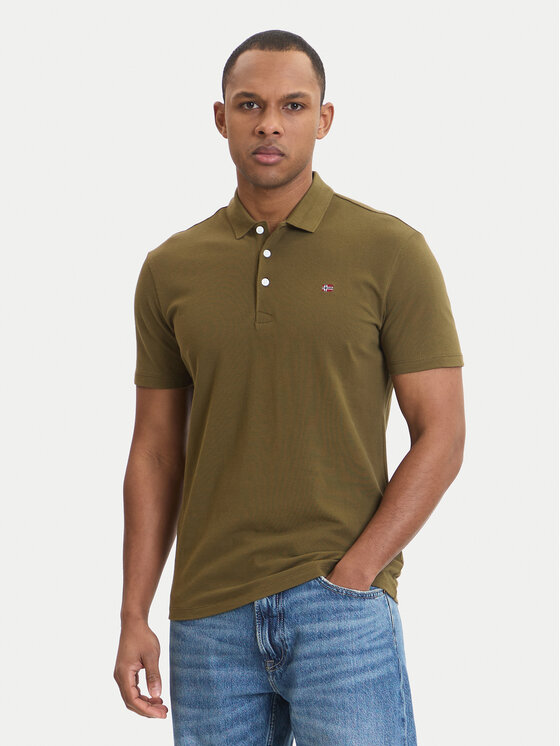 Napapijri Polo Ealis NP0A4H8B Zielony Regular Fit