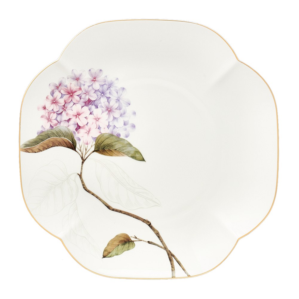 Talerz do ciasta porcelanowy 25 x 25 cm MAGIC BLOOMS