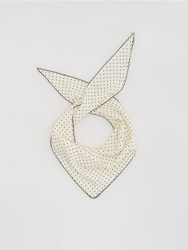 Reserved - Trójkątna chusta - biały