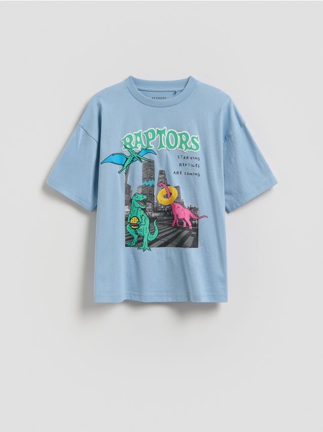 Reserved - T-shirt z nadrukiem - jasnoniebieski