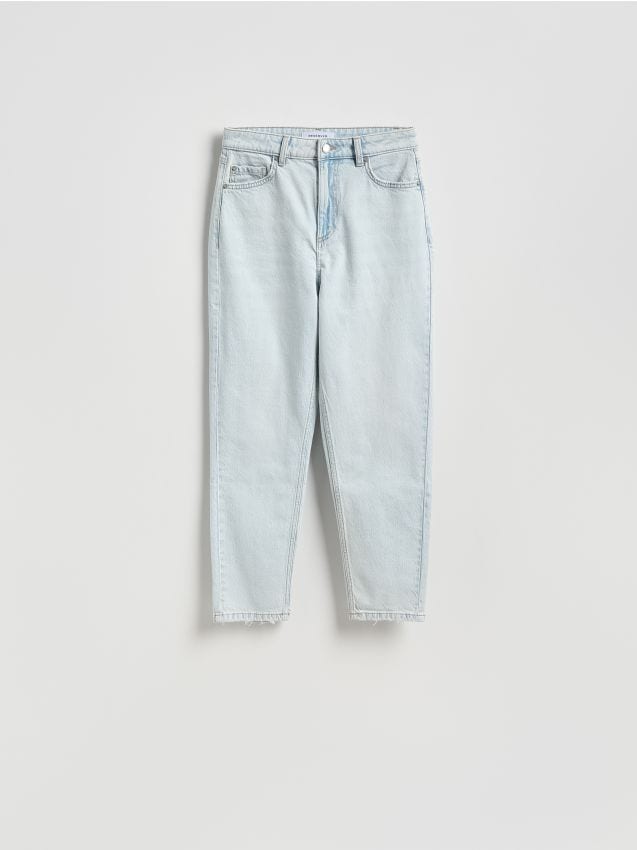 Reserved - Jeansy mom fit - niebieski