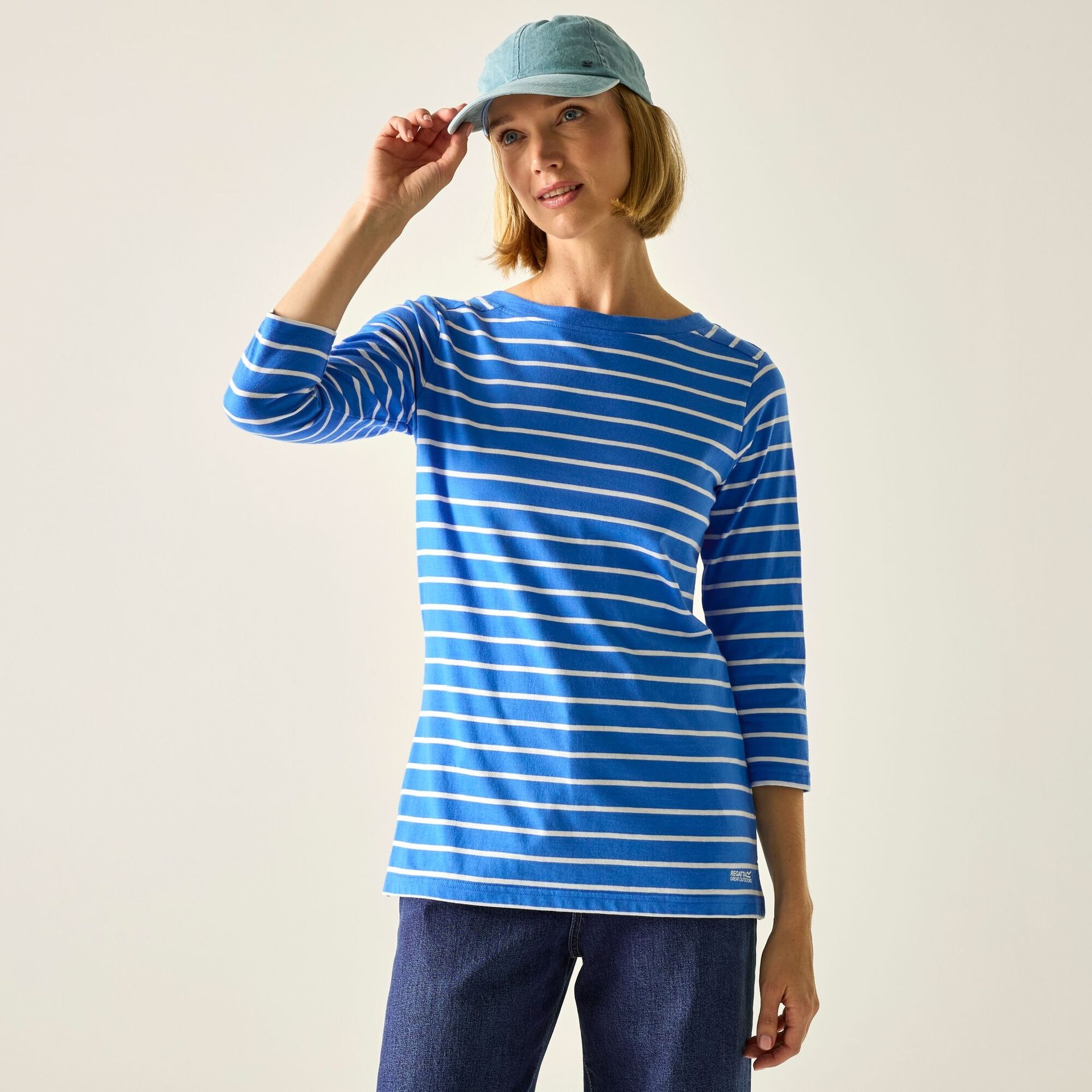 Regatta Bluzka damska z rękawem 3/4 Bayletta II Niebieski, Cotton, Rozmiar: 40