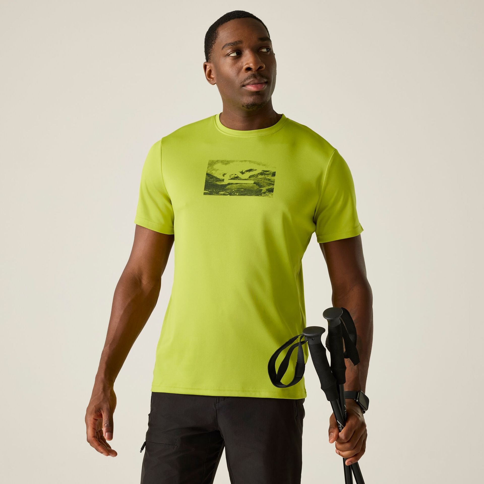 Regatta Koszulka męska Fingal Graphic Żółty, Rozmiar: S