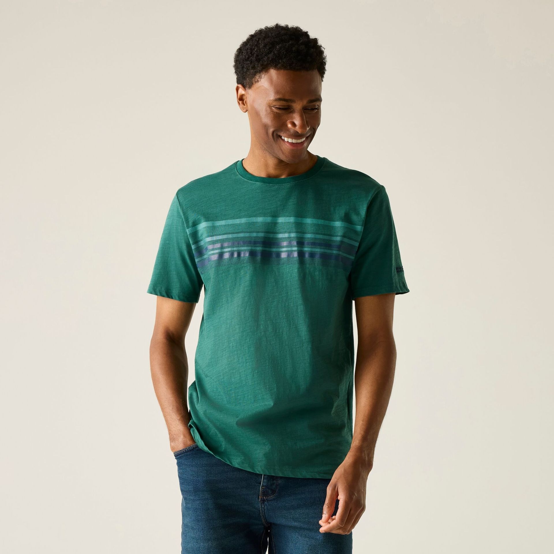 Regatta Koszulka męska Rendro Zielony, Cotton, Rozmiar: 5XL