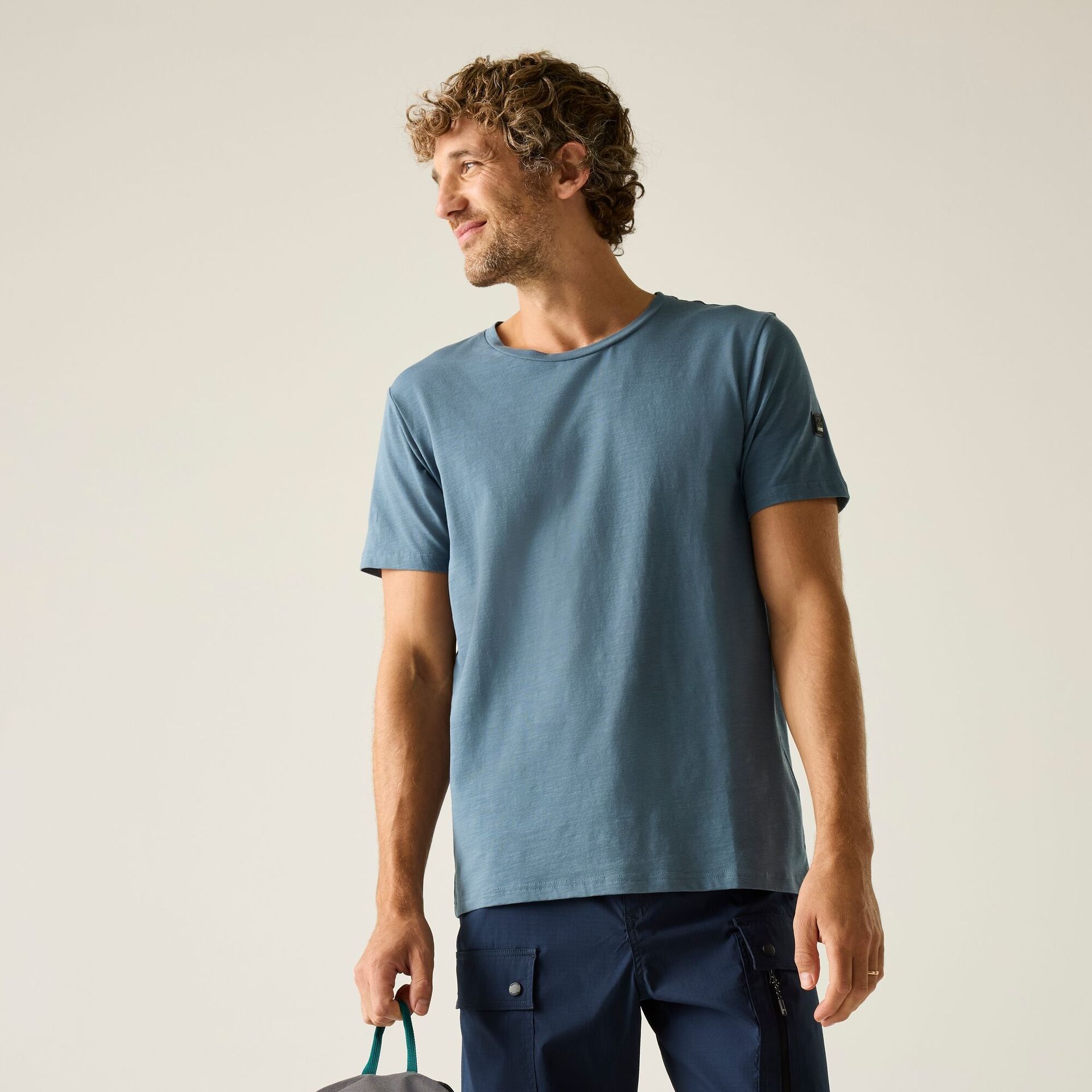 Regatta Koszulka męska Finlo Niebieski, Cotton, Rozmiar: XL