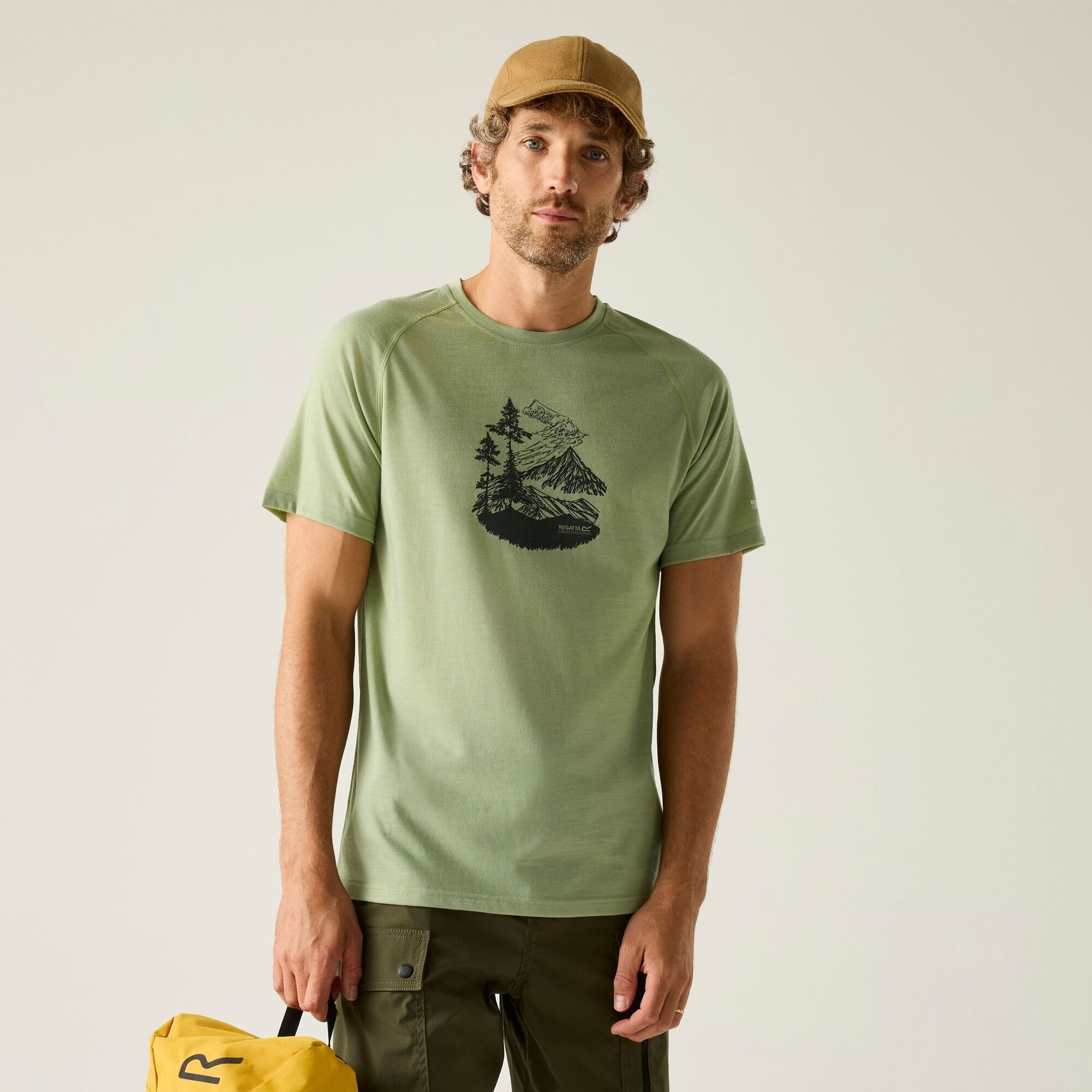 Regatta Koszulka męska Escade Zielony, Merino Wool, Rozmiar: L