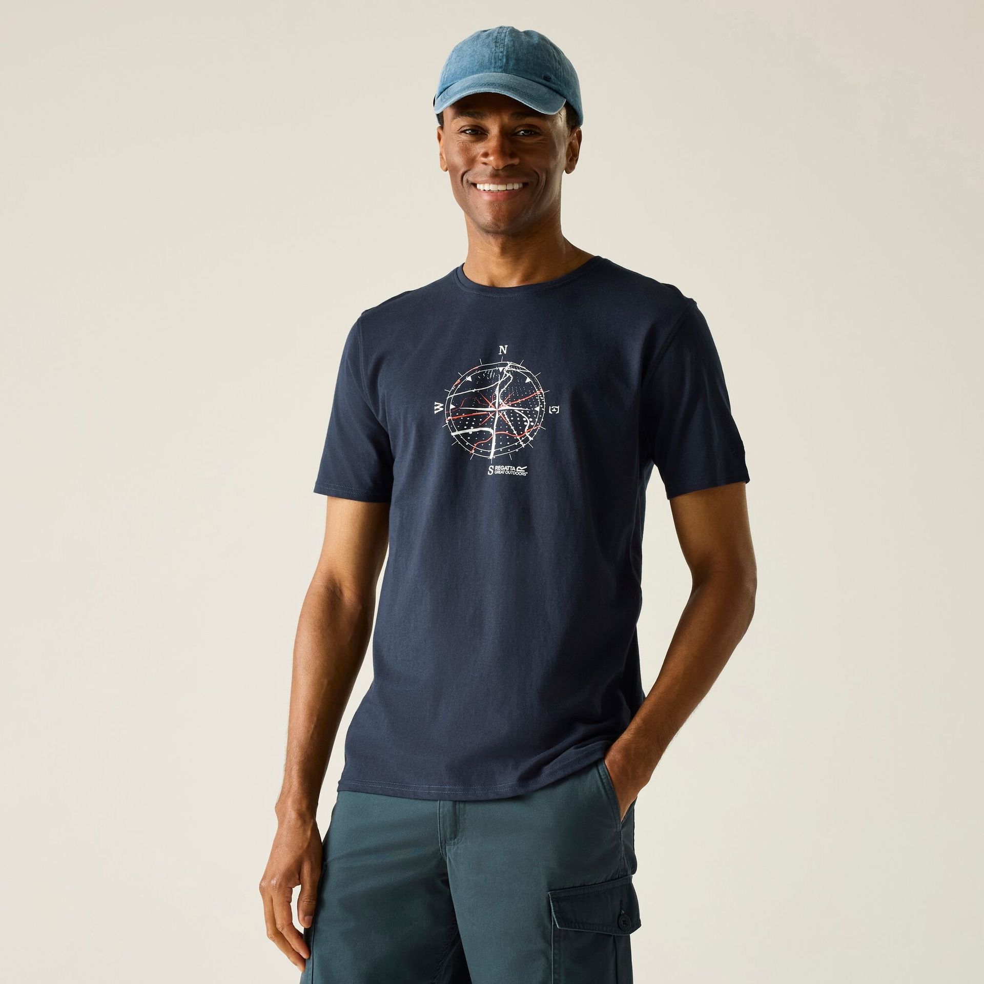 Regatta Koszulka męska Cline IX Niebieski, Cotton, Rozmiar: 5XL