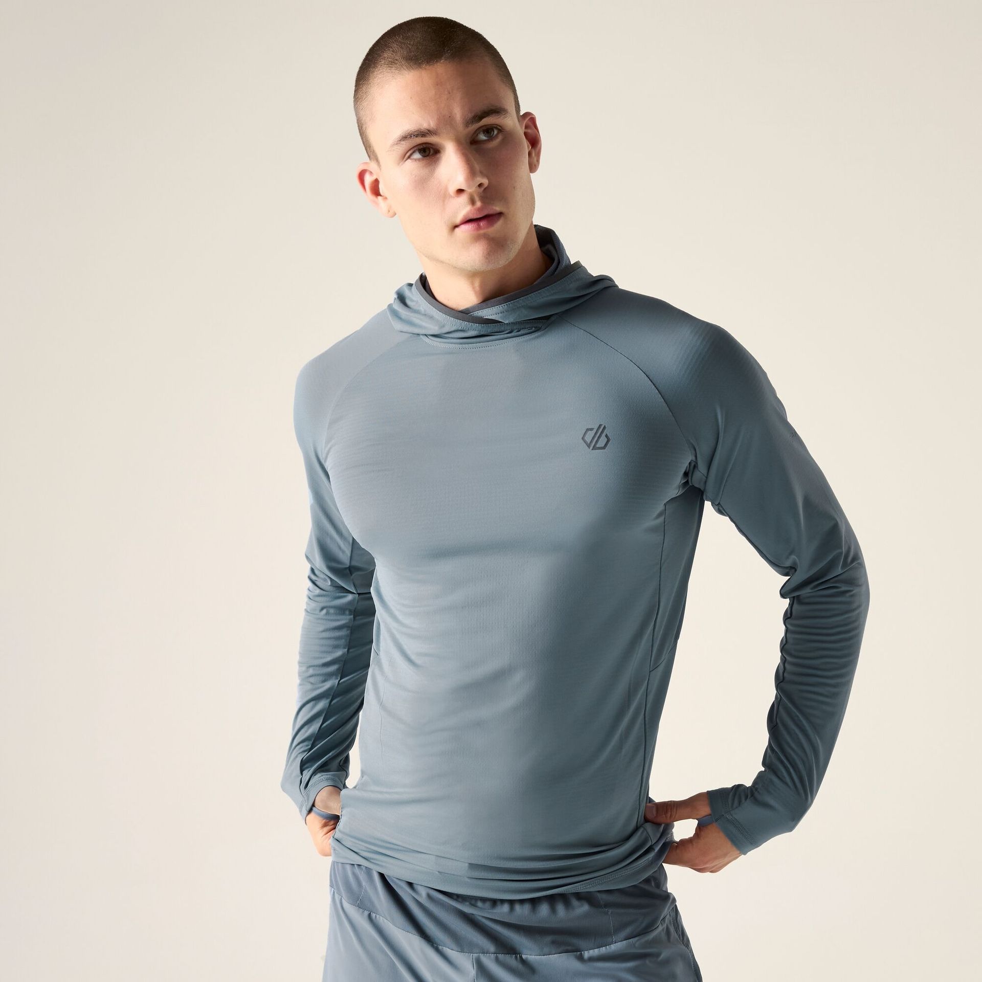 Dare 2b Bluza męska z kapturem szybkoschnąca Sprint City Niebieski, Rozmiar: M