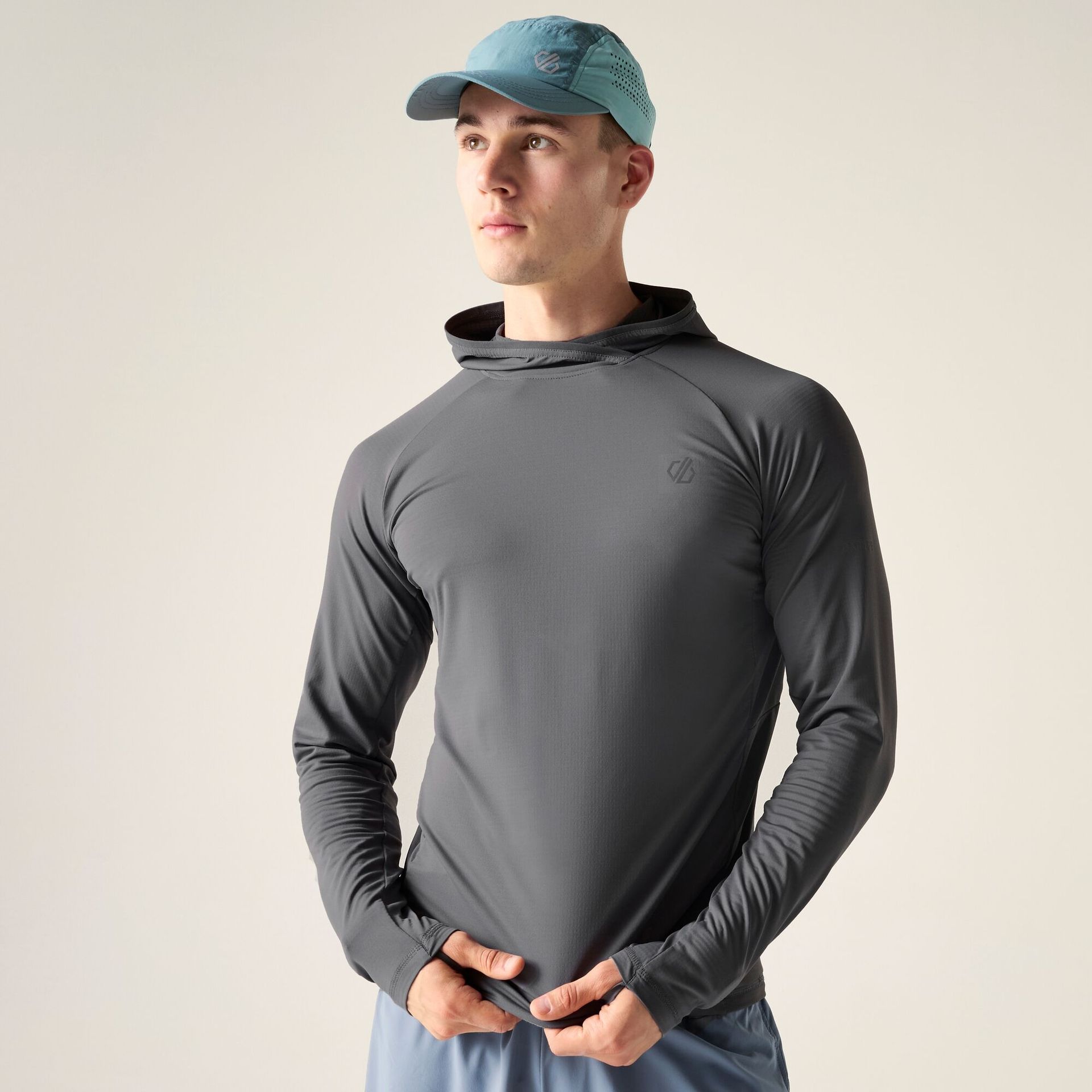 Dare 2b Bluza męska z kapturem szybkoschnąca Sprint City Szary, Rozmiar: 2XL