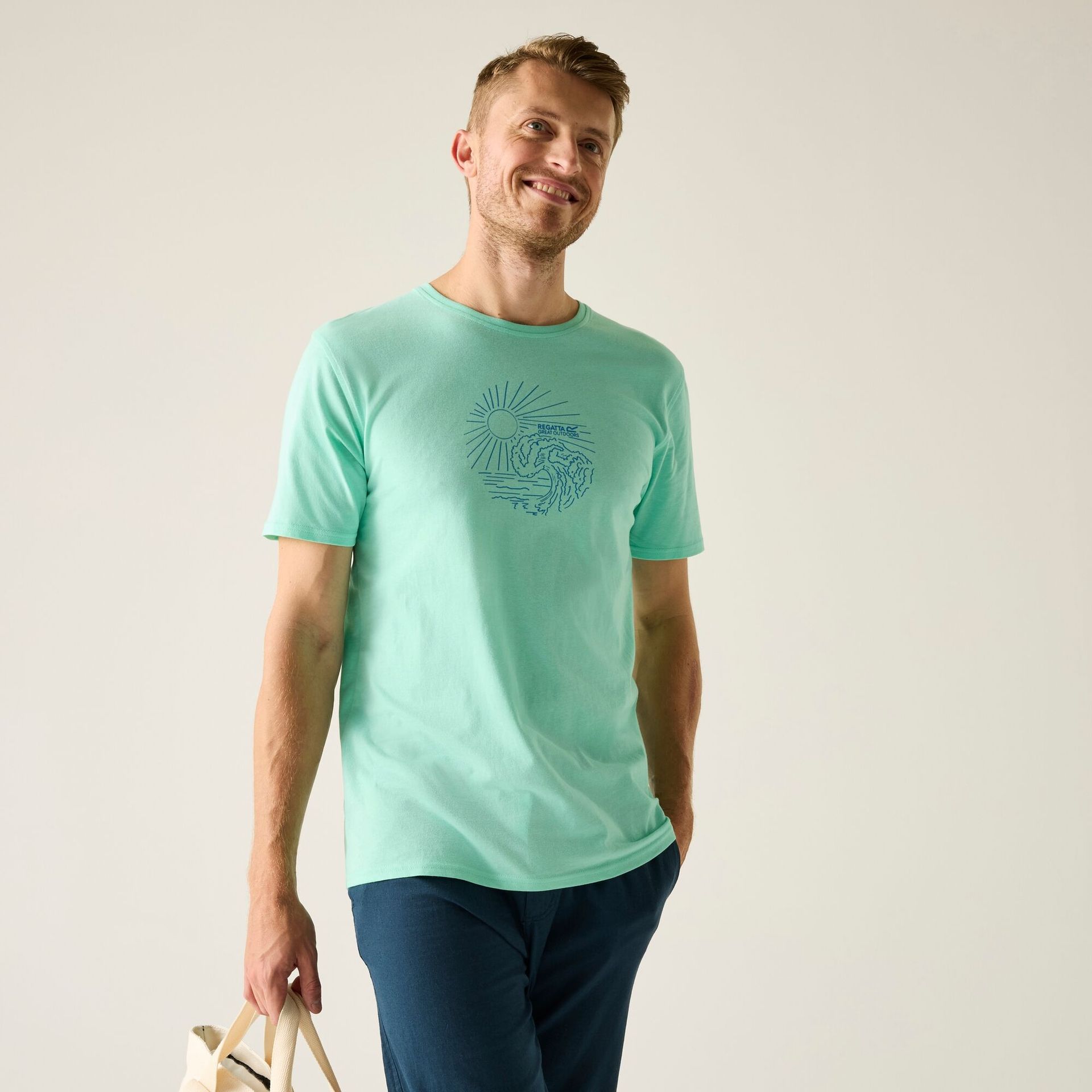 Regatta Koszulka męska Cline IX Zielony, Cotton, Rozmiar: L
