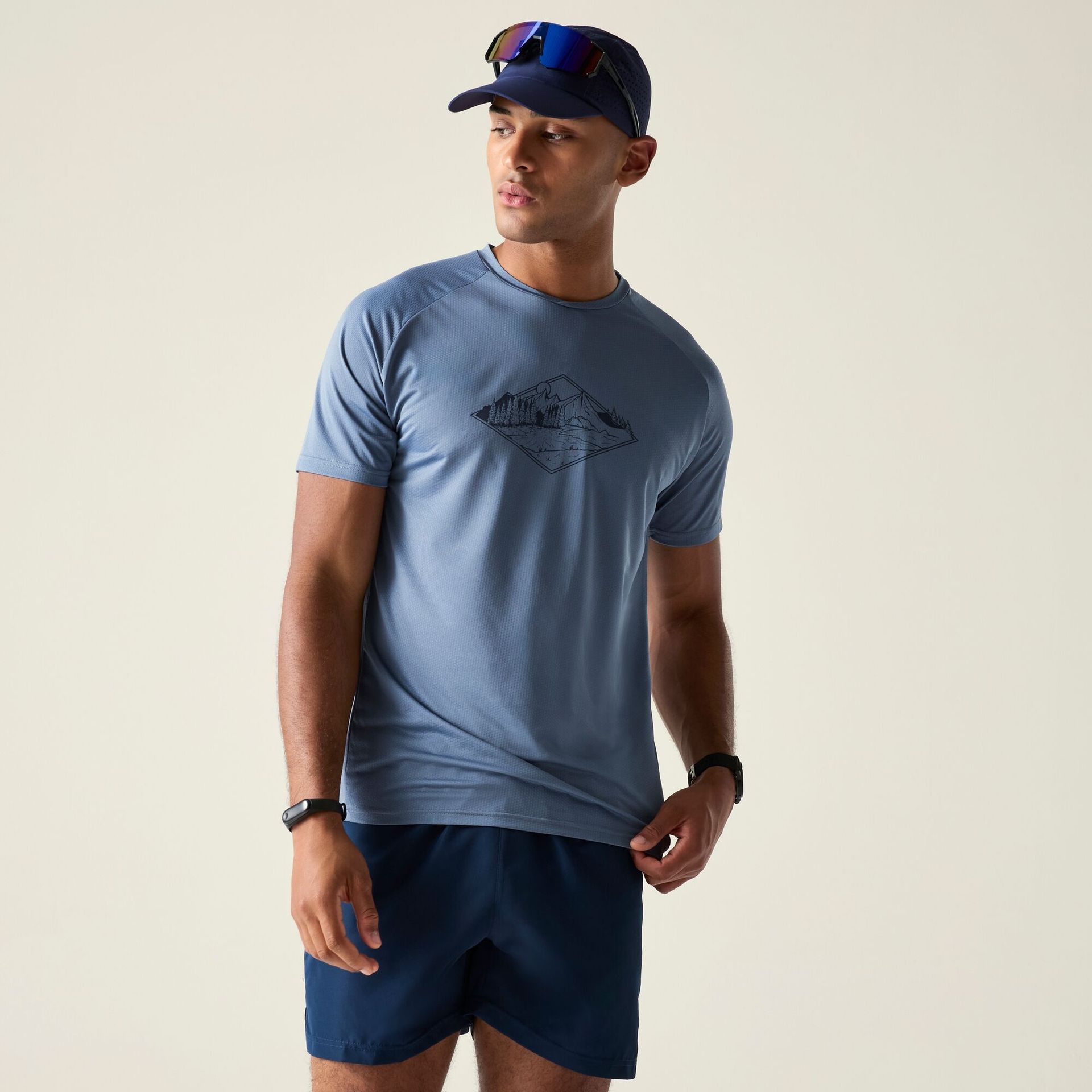 Dare 2b Koszulka męska szybkoschnąca Tech II Niebieski, Rozmiar: L