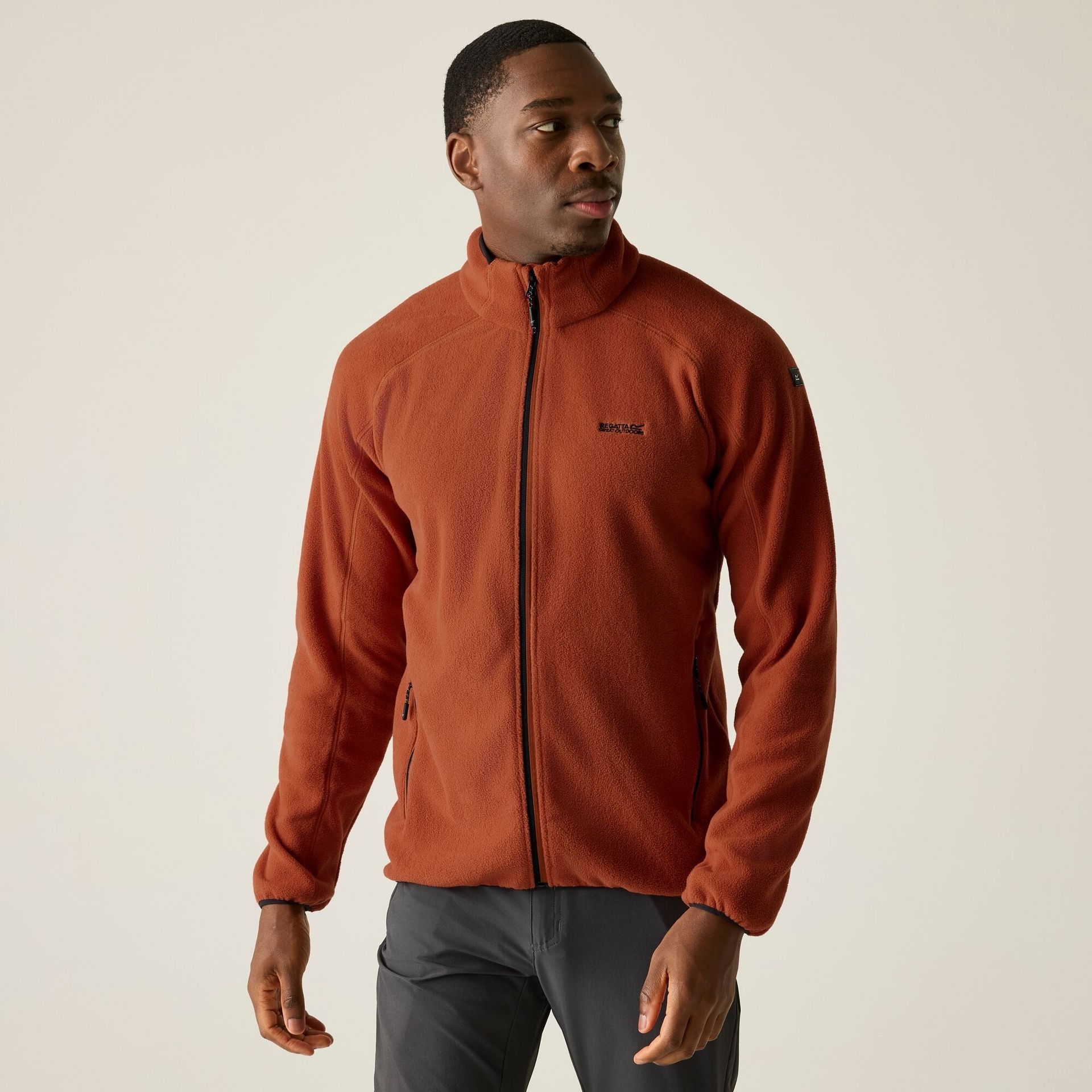 Regatta Polar męski rozsuwany Hadfield Czerwony, Rozmiar: 5XL