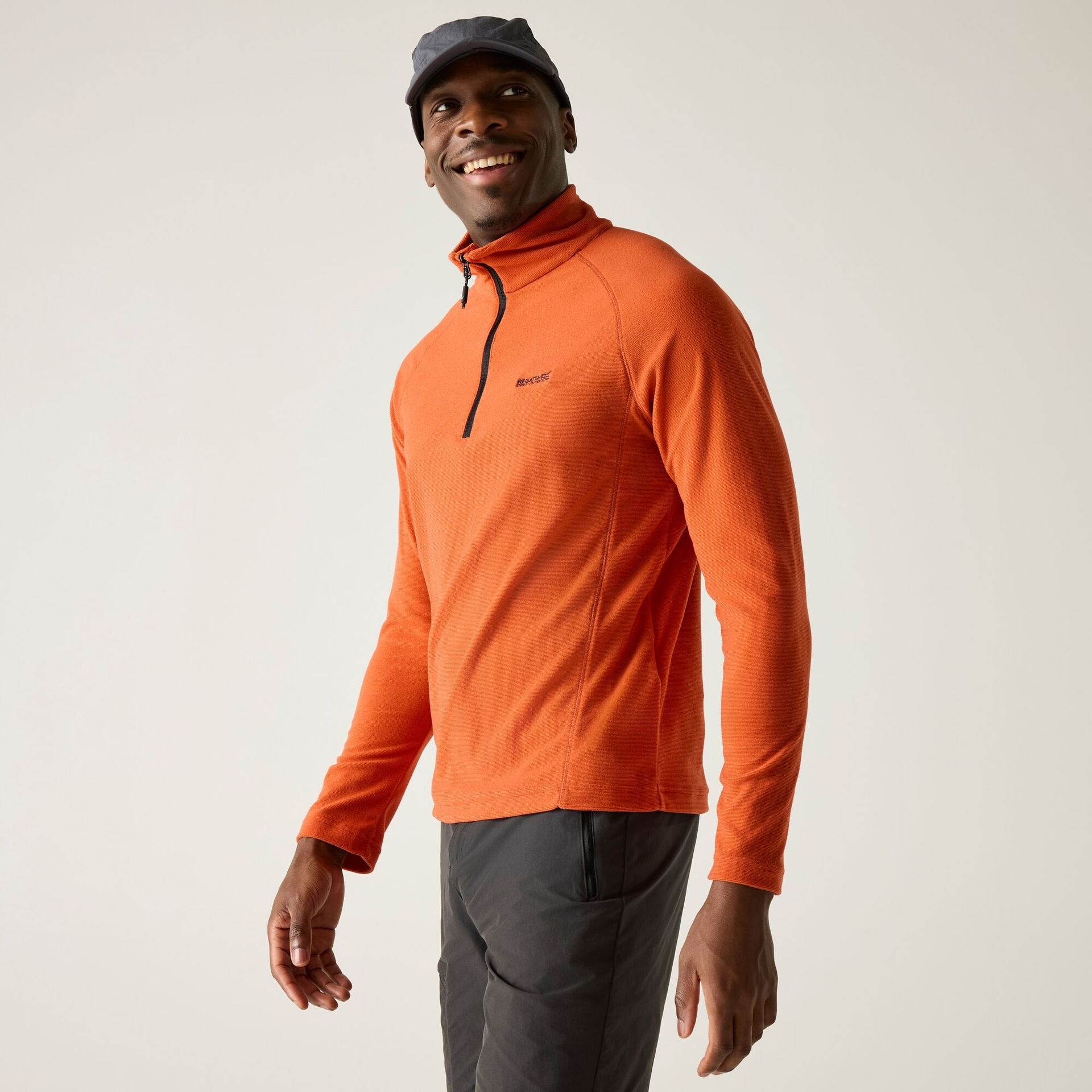 Regatta Polar męski z suwakiem 1/2 Montes Pomarańczowy, Rozmiar: M