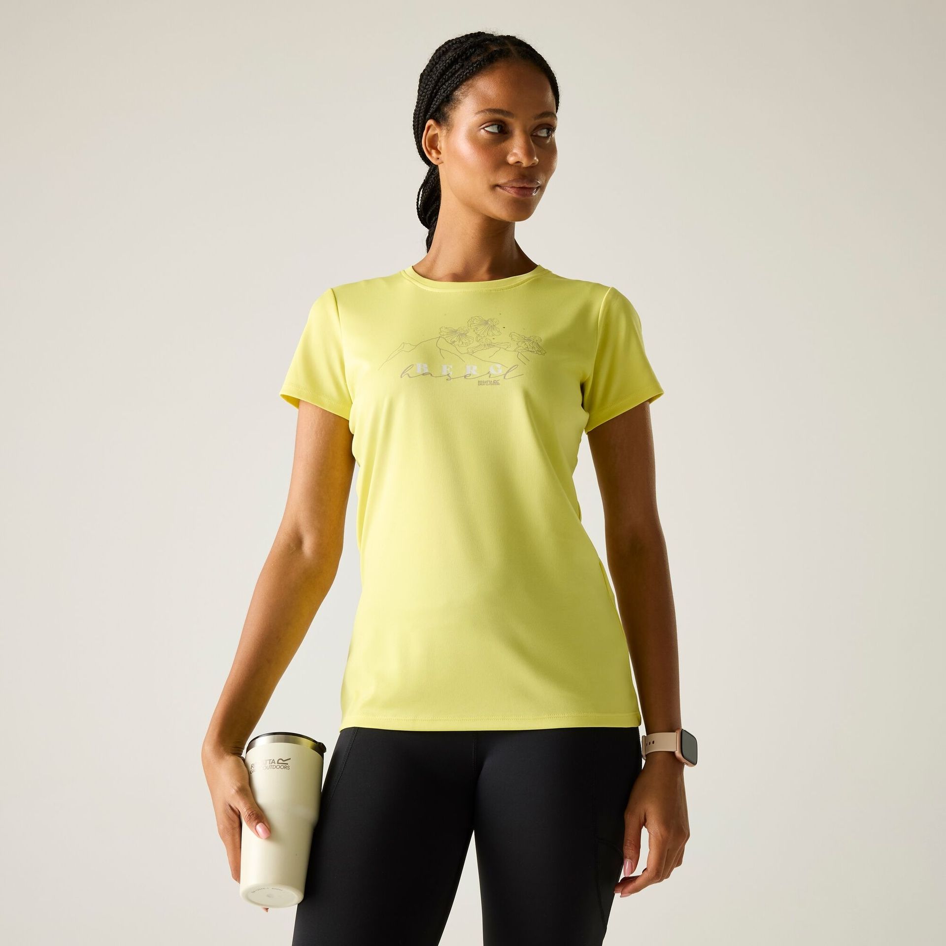 Regatta Koszulka damska Fingal Slogan Żółty, Rozmiar: 34