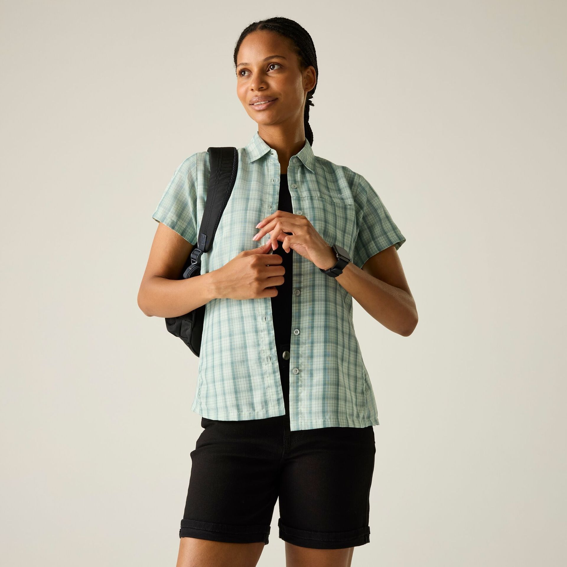 Regatta Koszula damska z krótkim rękawem Mindano VIII Zielony, Cotton, Rozmiar: 52