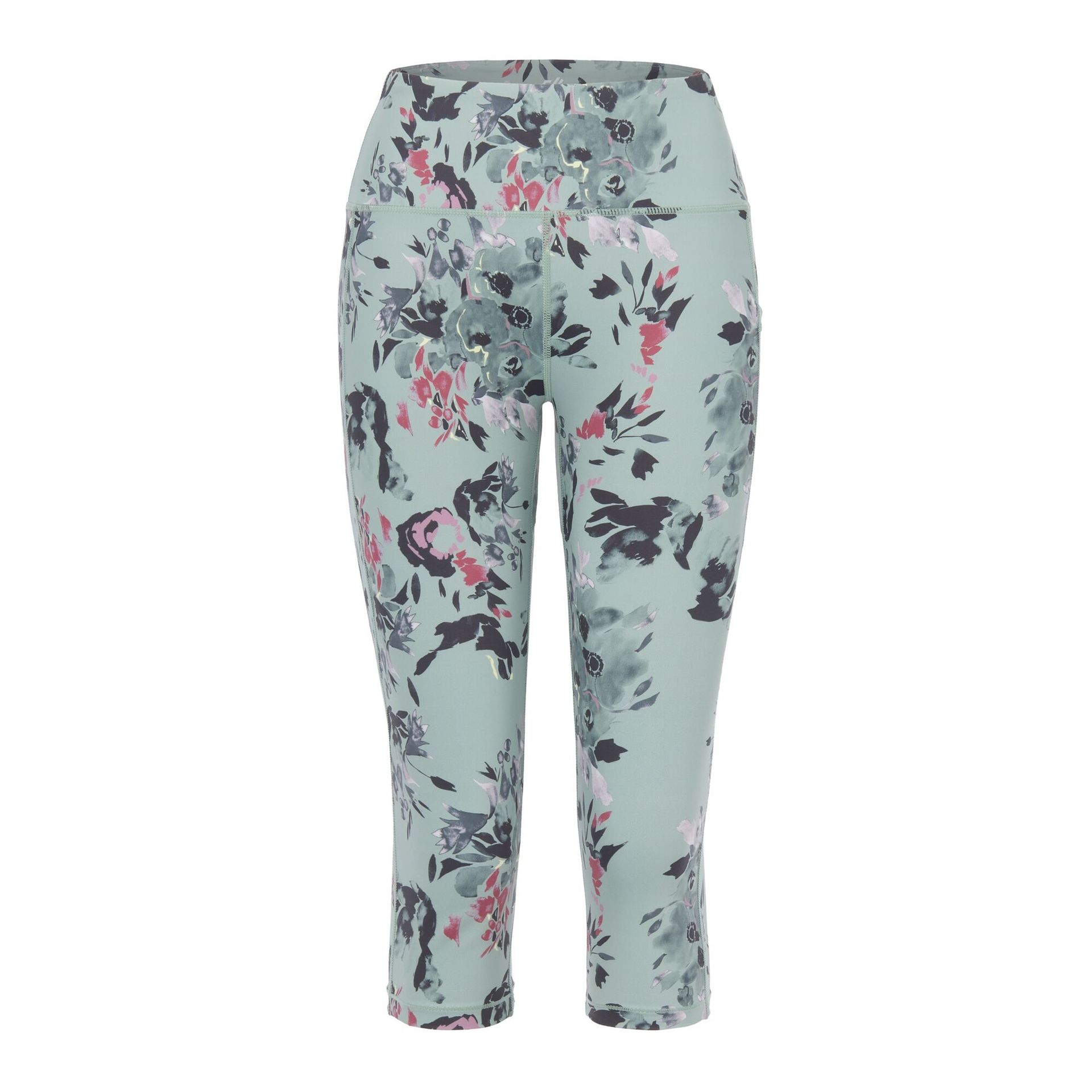 Dare 2b Legginsy sportowe damskie 3/4 szybkoschnące Influential II Zielony, Rozmiar: 38