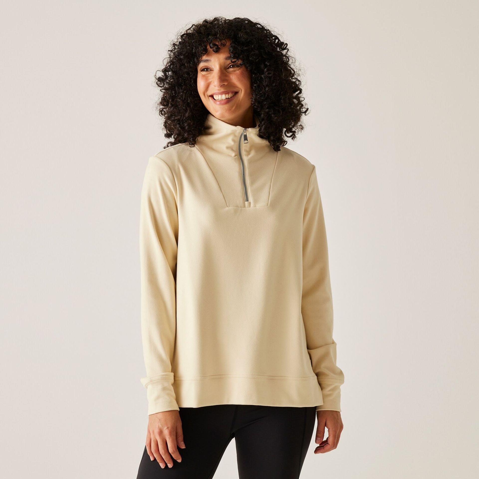 Regatta Polar damski z suwakiem 1/2 Demmi Biały, Rozmiar: 38