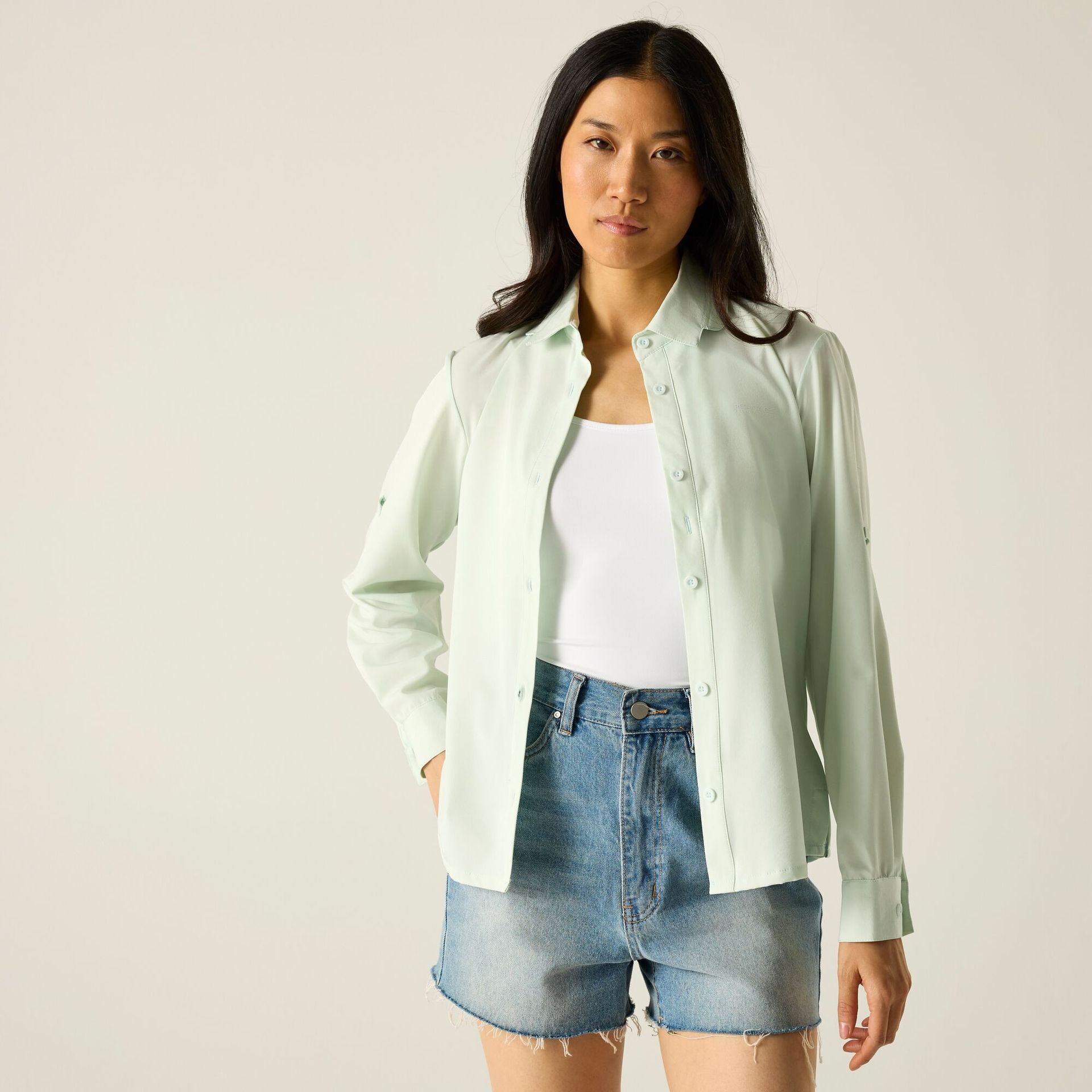 Regatta Koszula damska Travel Light przeciw insektom Niebieski, Rozmiar: 46