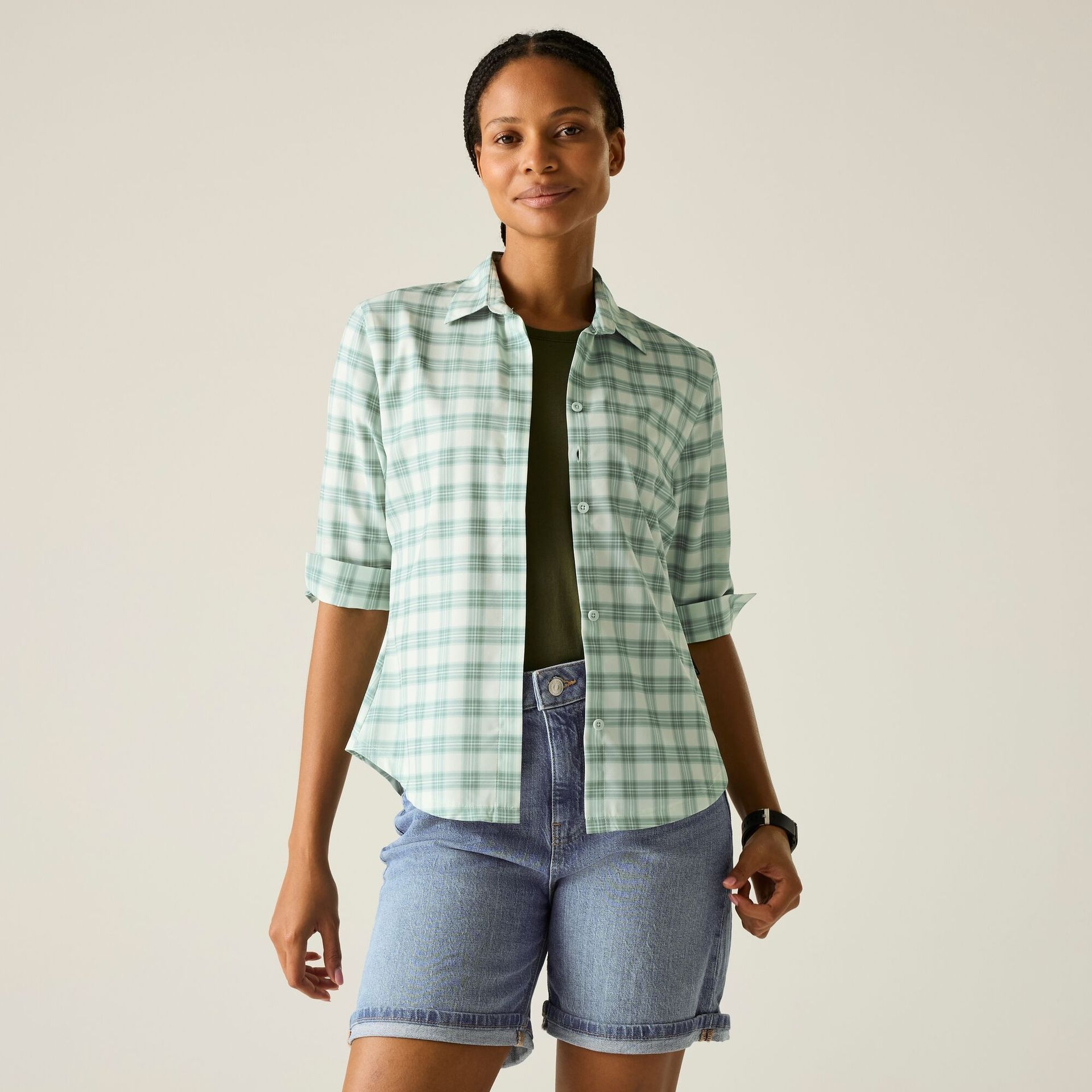 Regatta Koszula damska z rękawem 3/4 Keralin Zielony, Rozmiar: 44