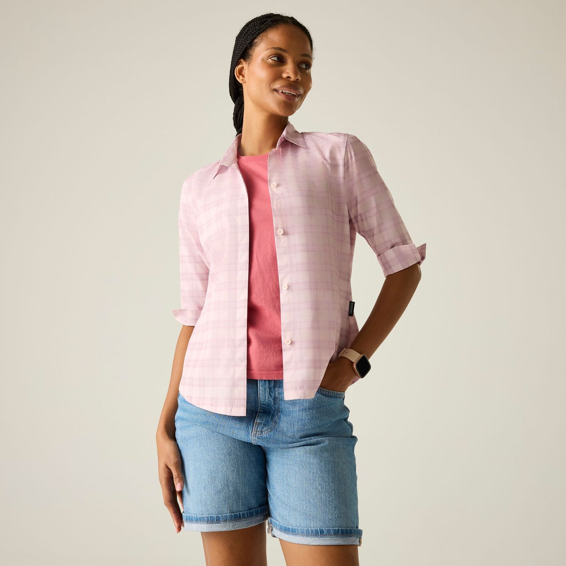 Regatta Koszula damska z rękawem 3/4 Keralin Różowy, Rozmiar: 44