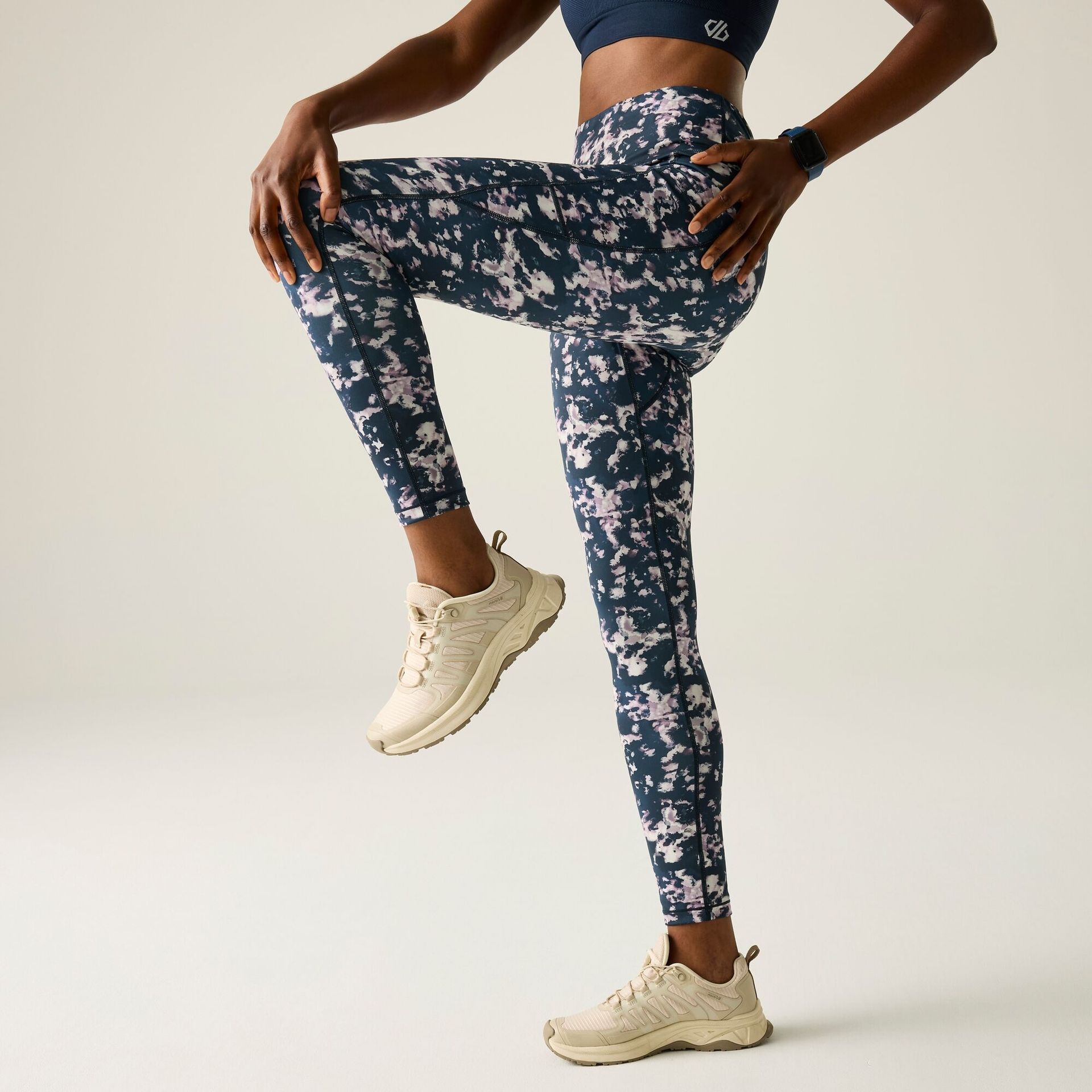 Dare 2b Legginsy sportowe damskie szybkoschnące Influential II Niebieski, Rozmiar: 40