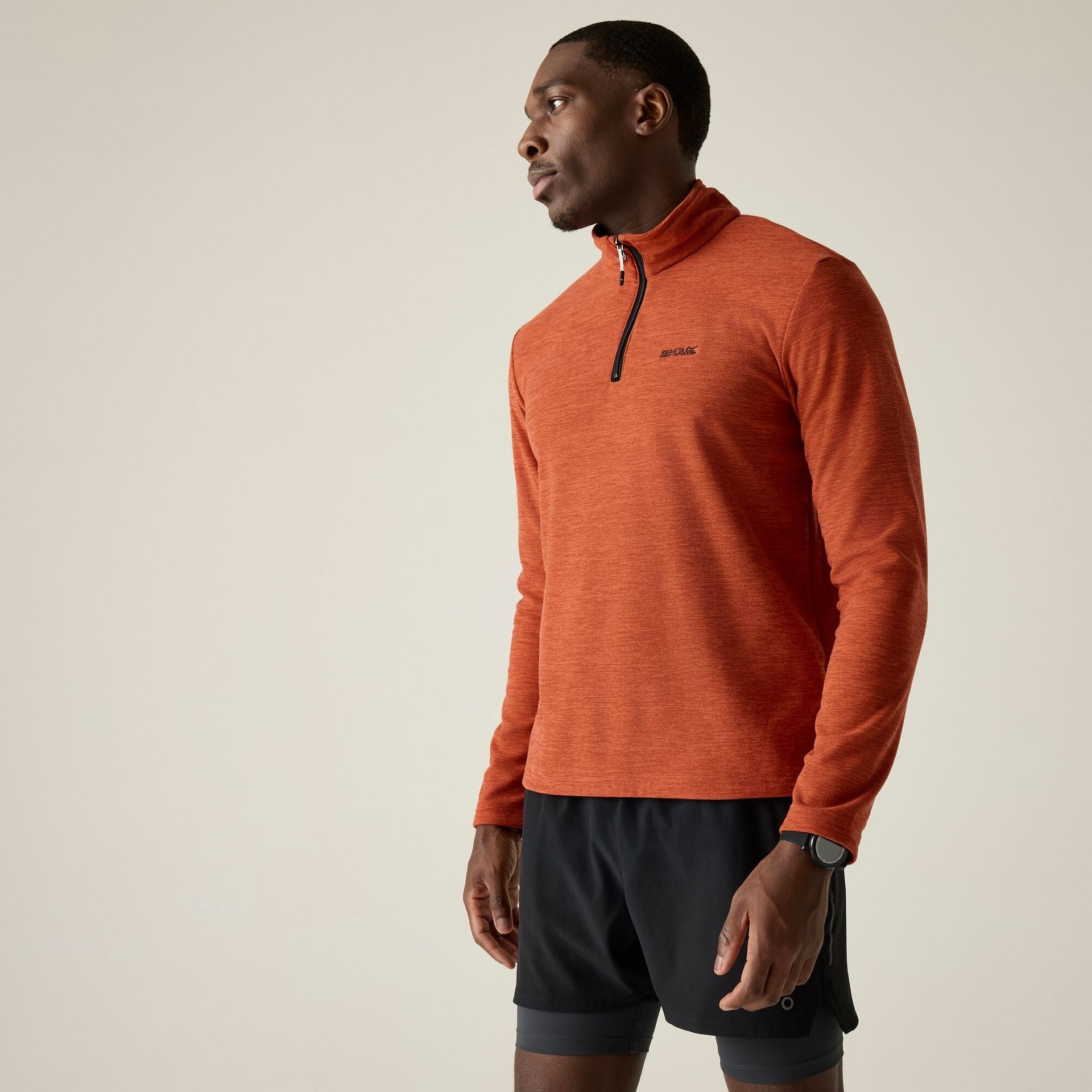 Regatta Polar męski z suwakiem 1/2 Thompson Marl Pomarańczowy, Rozmiar: L