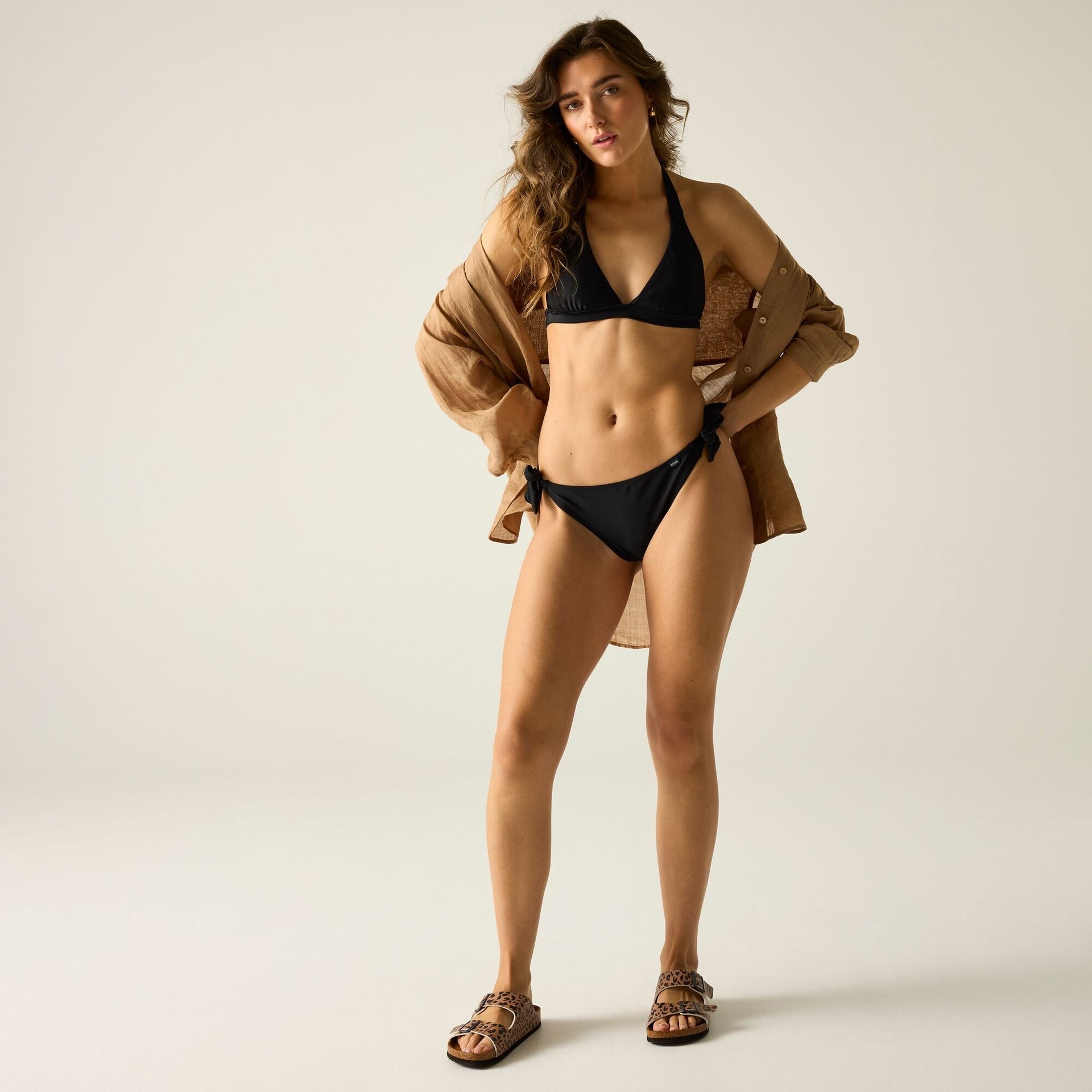 Regatta Dół od stroju kąpielowego damski Elana Brief Czarny, Rozmiar: 40