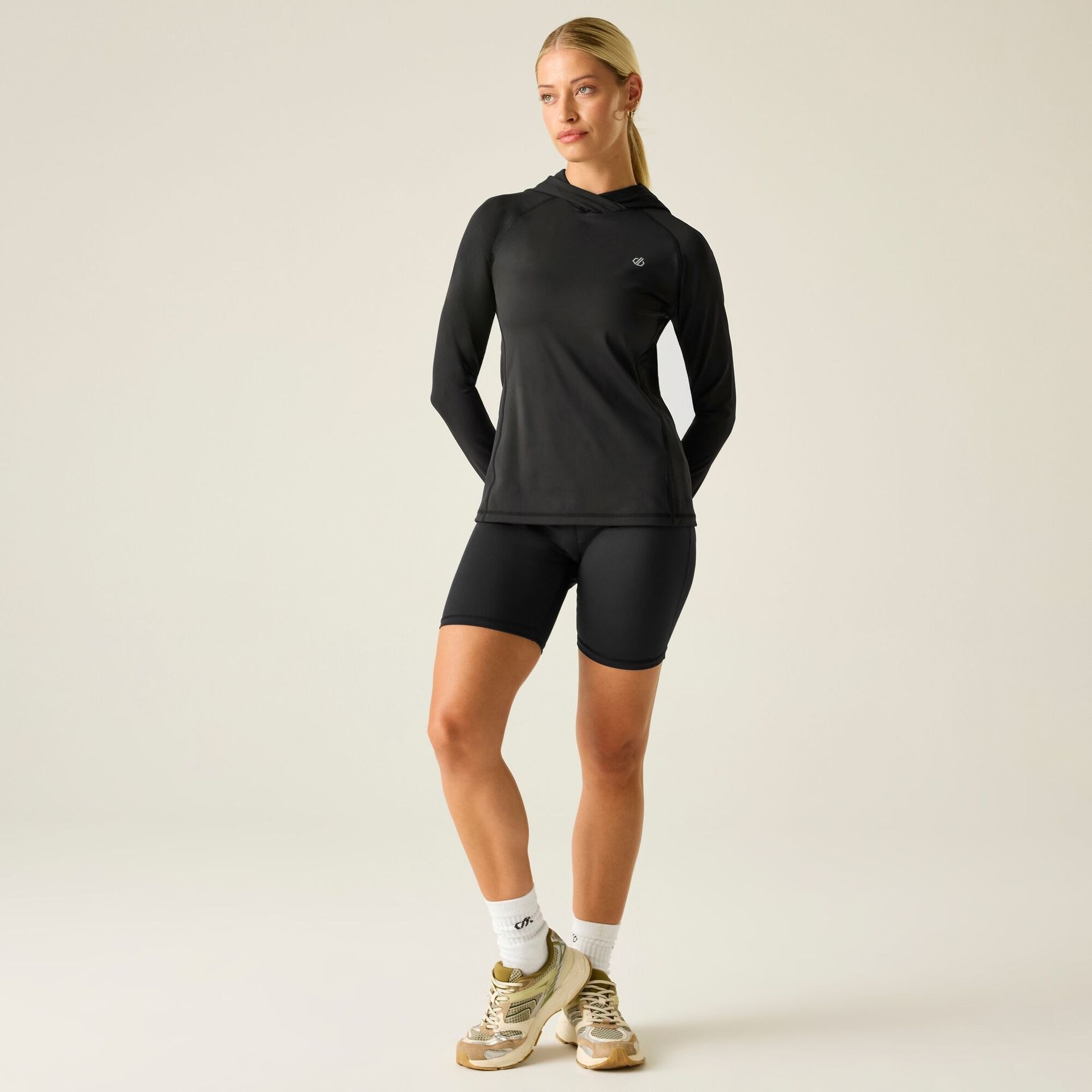 Dare 2b Bluza damska z kapturem szybkoschnąca Refresh Czarny, Rozmiar: 36