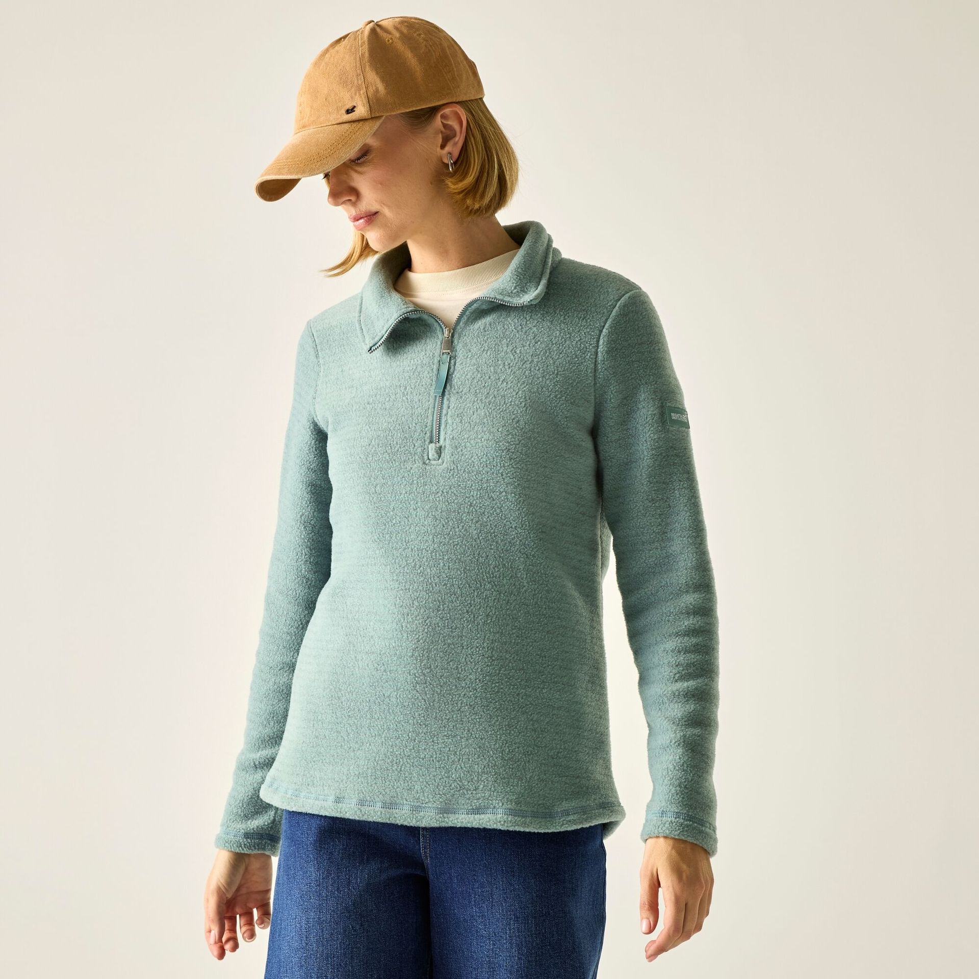 Regatta Polar damski z krótkim zamkiem Solenne II Zielony, Cotton, Rozmiar: 40